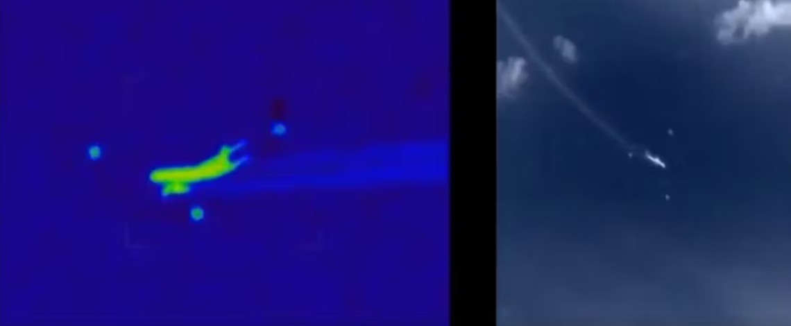 MH370 alleged satellite and drone UAP video still