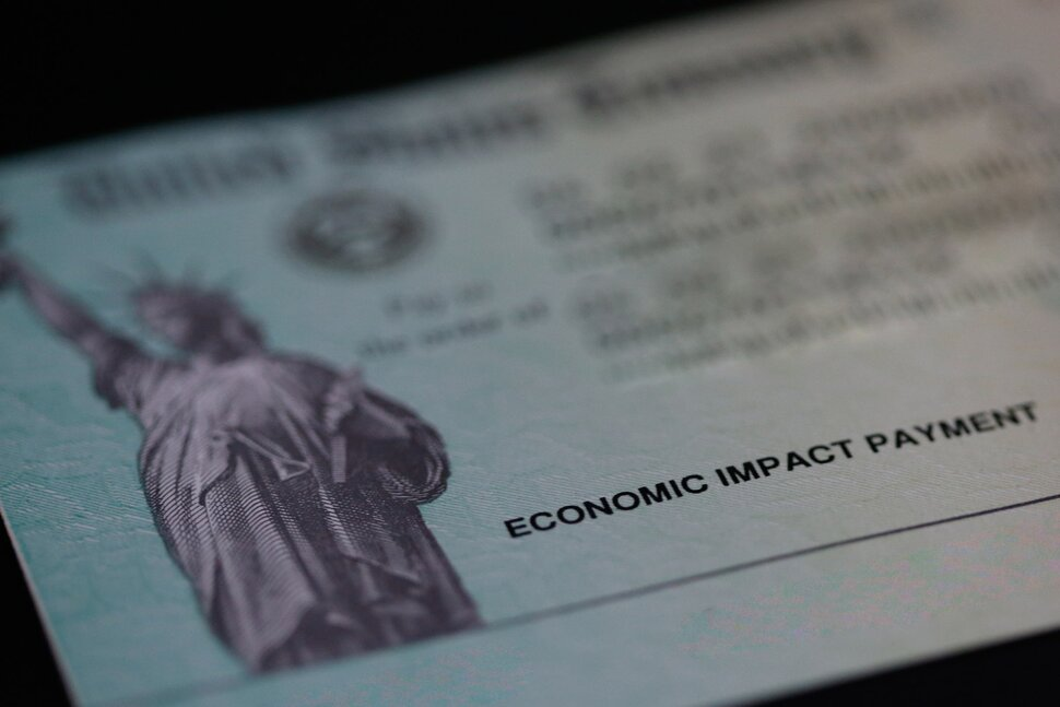 United States stimulus check marked Economic Impact Payment