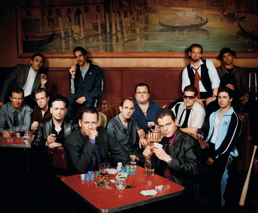 The PayPal Mafia group in their Fortune magazine photo shoot