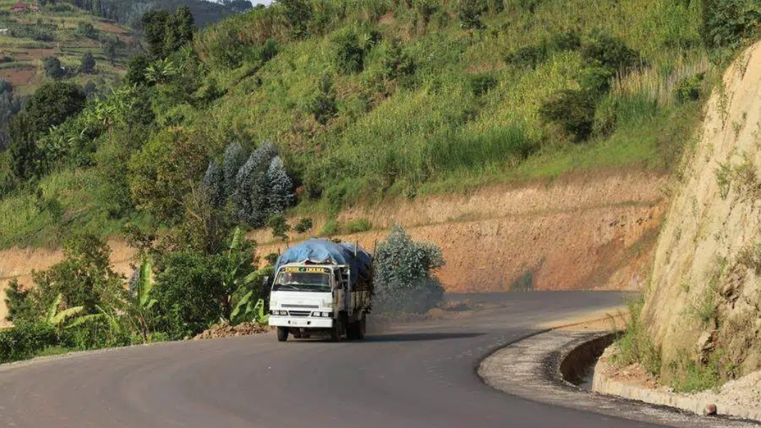 Chinese-built road in Rwanda