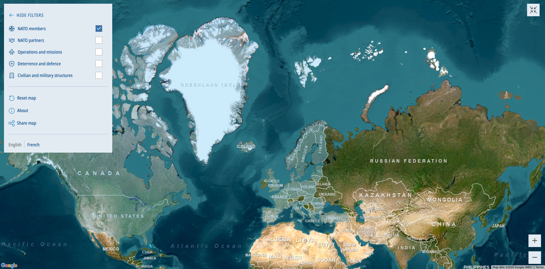 Map of the Arctic region showing the Northern Sea Route
