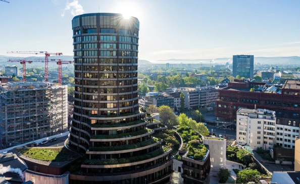 The Bank for International Settlements in Basel, Switzerland.