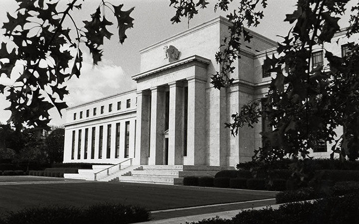 The Federal Reserve building.
